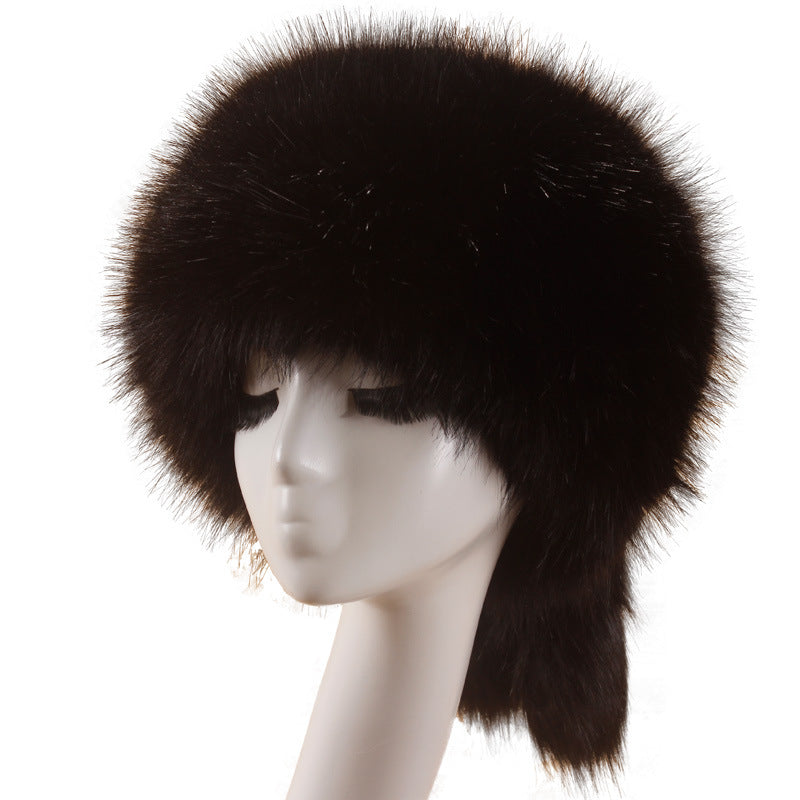 Korean Style Thick Faux Fur Hat Women Versatile Keep Warm Outdoor Fashion Bucket Hats Winter New