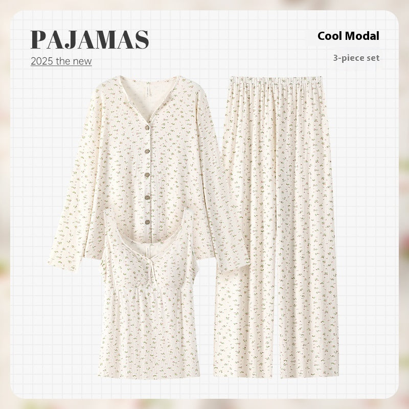 Three-piece breastfeeding Pajamas