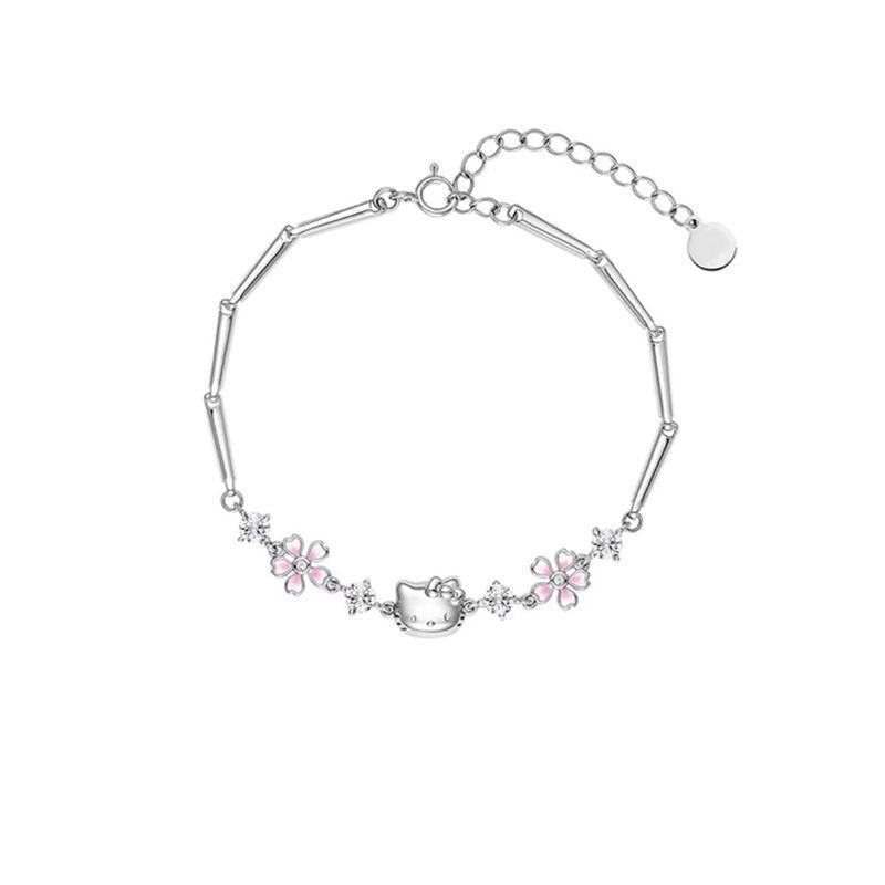 Sakura Hello Kitty Bracelet Women's HelloKitty Simple and Versatile Flower