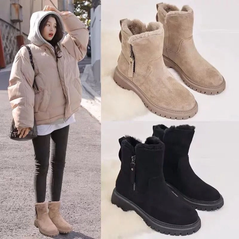 Women's snow boots winter cashmere women's shoes Warm boots cotton shoes women's boots