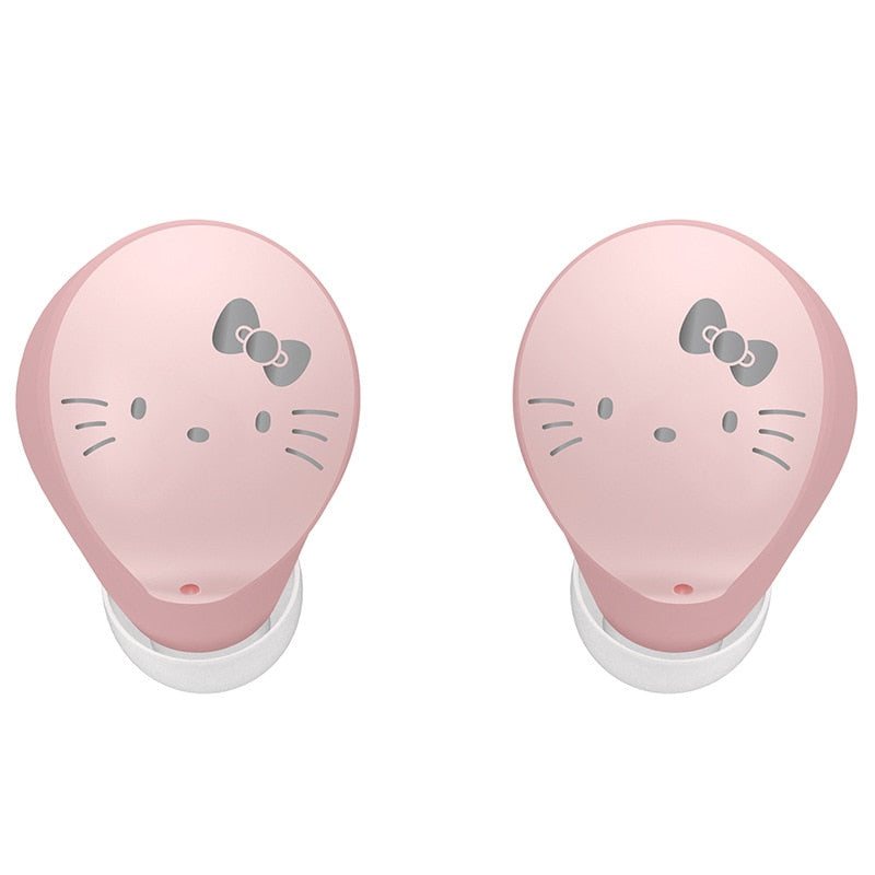 Hello Kitty WIreless Bluetooth Earphone With Charging Case Smart Touch HiFi Earphone Mini Headset Noise Reduction Earphones