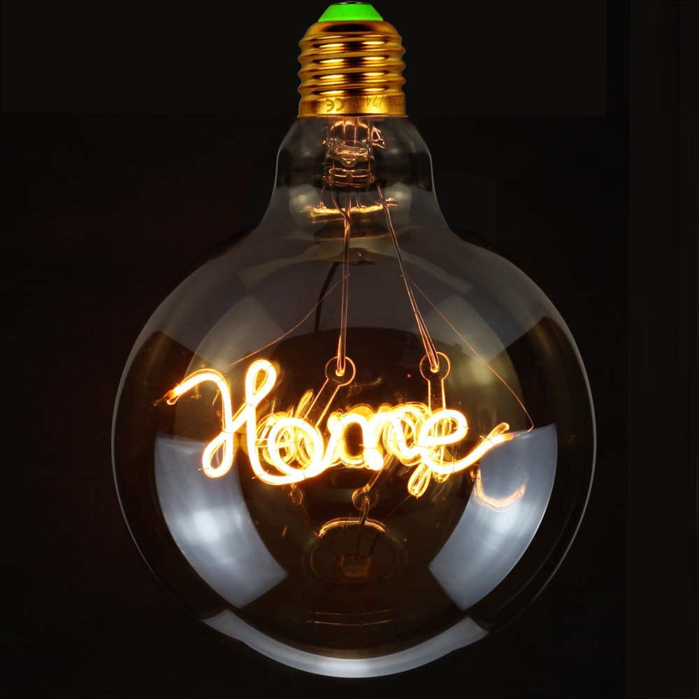 LED Filament Lamp Letter Lamp LOVE HOME HELLO Antique Lamp G125 Retro Modeling Lamp Edison Bulb