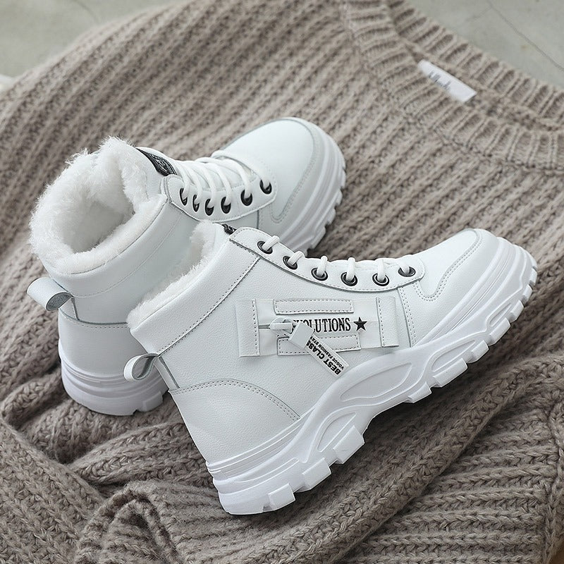 Cotton Shoes Children's Winter New Winter Large casual plush winter shoes Korean version versatile student women's shoes