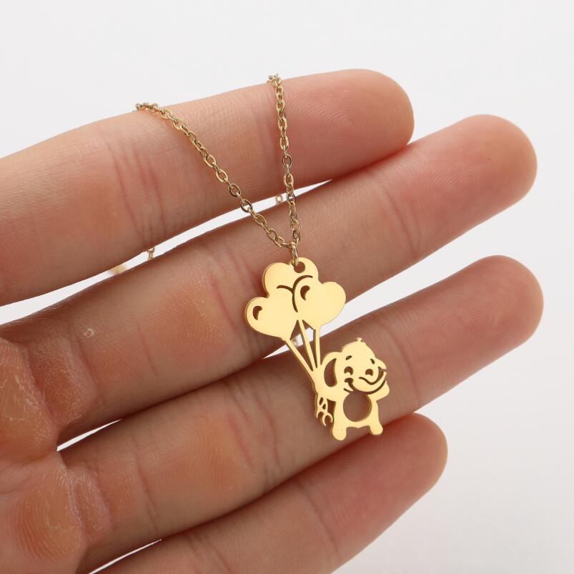 Ins Light Luxury Personality Cute Cartoon Animal Pendant Necklace